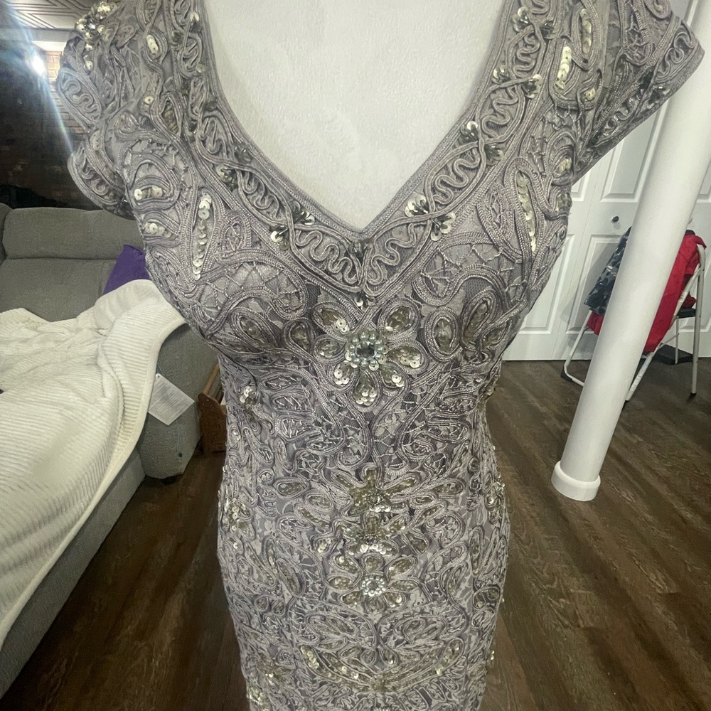 Sue Wong sequined rhinestone dress - Picture 5 of 10